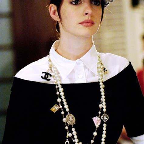 anne hathaway devil wears prada chanel necklace|anne hathaway chanel in prada.